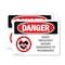 Signmission Radiation & Laser Sign, 7 in H x 10 in W, Plastic, Rectangle OS-2PACK-DS-P-710-L-1687 - alternate 1